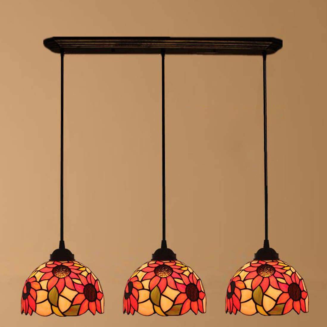 METTEOR Tiffany Style Chandeliers Pendant Hanging Light With 8 Inch Shade For Dining Room And Living Room (D3)
