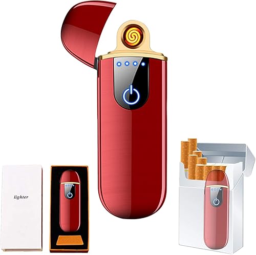 Encendedor eléctrico, encendedor electrónico inteligente, mini encendedor recargable por USB, encendido táctil, resistente al viento, encendedor sin