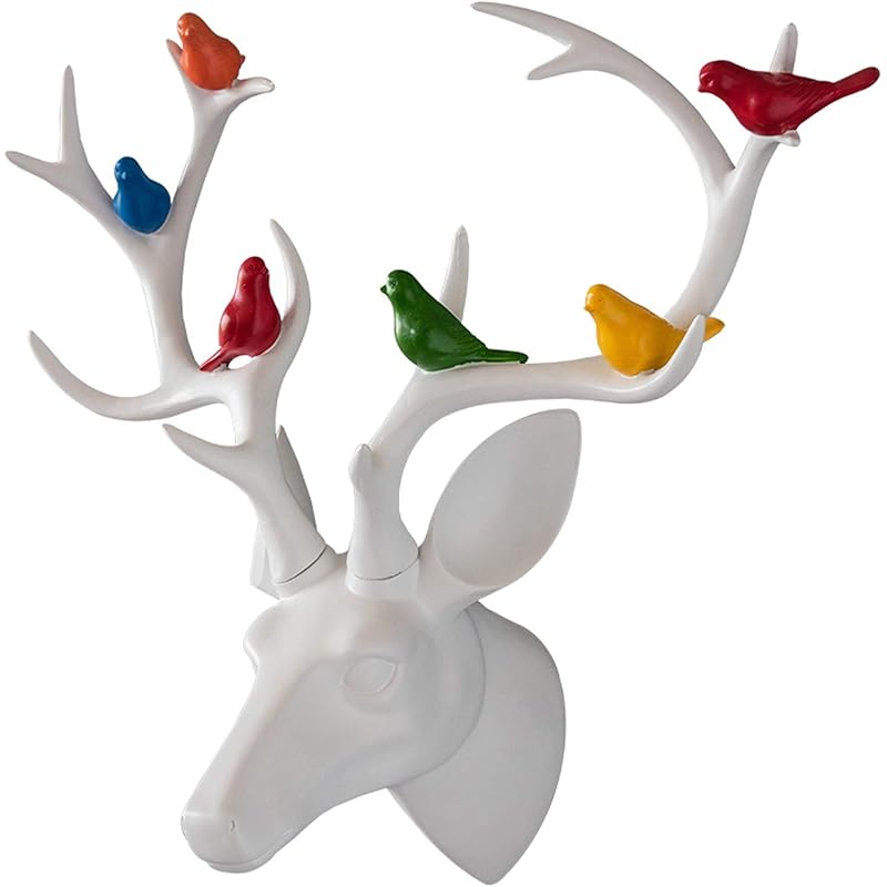 鹿の頭壁掛け壁飾りリビングルームエントランスカフェレストランショップ壁飾り動物の頭 Awqgyvxjp8 装飾小物 アクセサリー Tdsc Sn