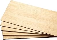 Vista 4 de Binos - Hojas de madera de balsa, tablón fino de madera de balsa, perfecto para modelar, manualidades, aficiones, láser, quema de madera, aviones