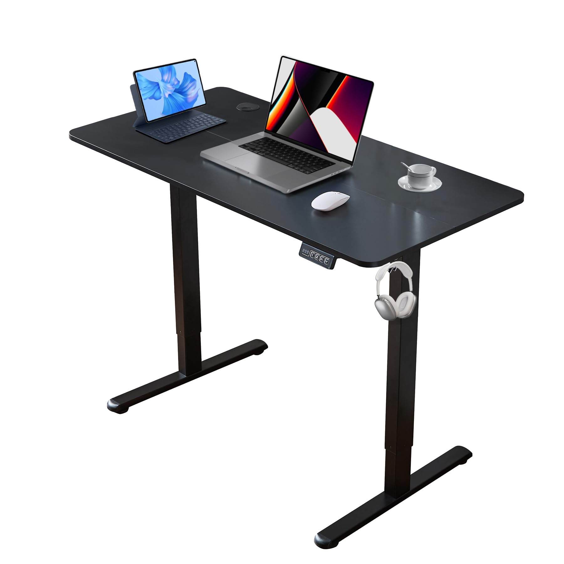 Amazon | cozyliv 電動 昇降式デスク スタンディングデスク 昇降式  