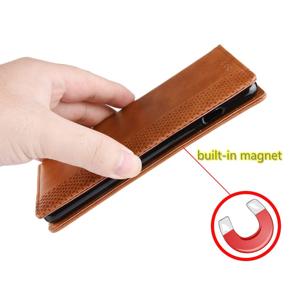 Custodia Portafoglio Per Wiko View 5 / View 5 Plus – Pelle PU Con Slot Carte, Supporto Magnetico E Staffa, Colore Rosso