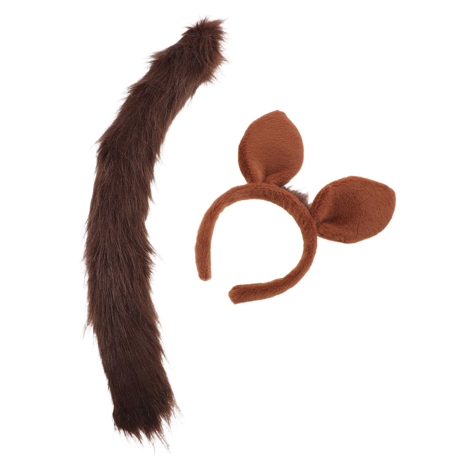 Tofficu 4 Juegos Diadema de Disfraz Orejas de Caballo de Peluche Marrón para Cosplay y Actuaciones Escolares Diseño Realista y Material Suave de Felpa