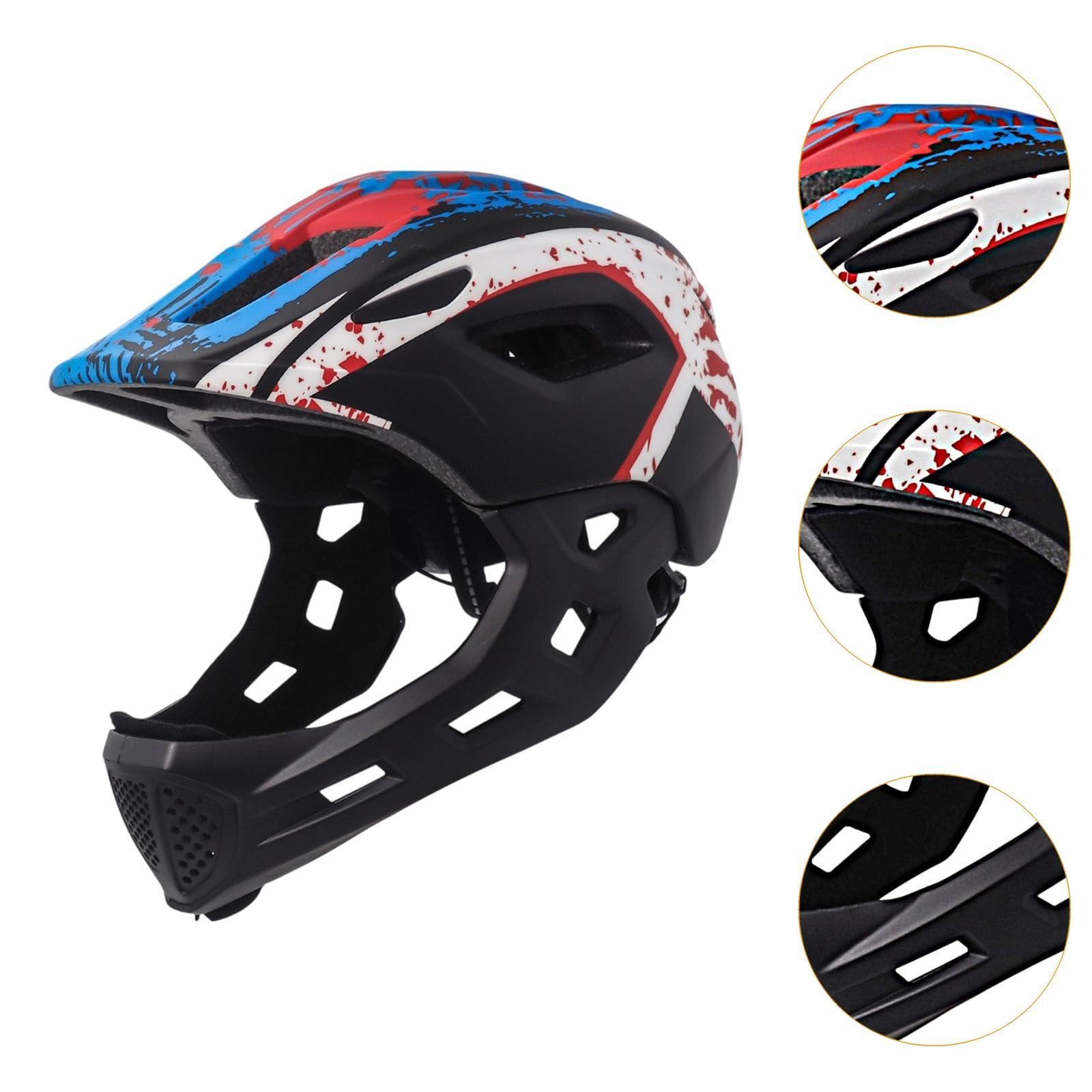 Casque Intégral pour Enfant, Casque de Protection, Léger et Confortable avec Intérieur Amovible, Ajustement Réglable, pour Vélo, Draisienne, Skate et Roller