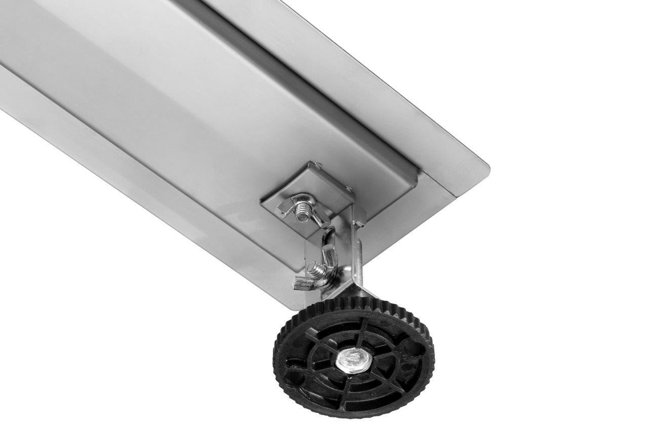 fala Olimp Hux Home, sifón con olor Stop y borde de pelo Colador, desagüe, tamaños 30 cm – 90 cm, acero inoxidable, desagüe para suelo ducha desagüe para muy plano, juego completo con fijación a
