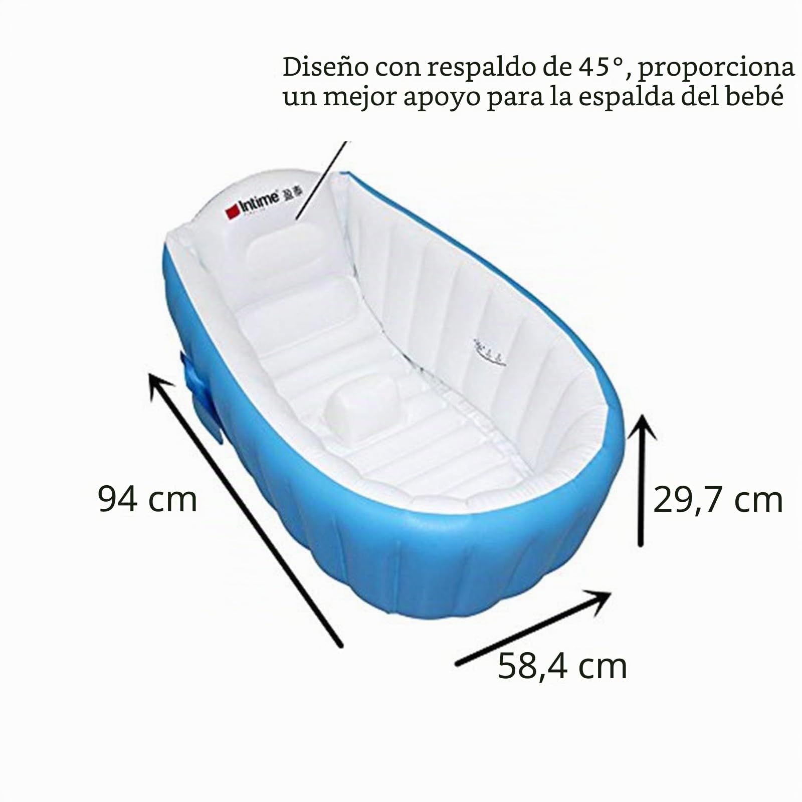 Piscina Infantil Verano de Bañera Hinchable Anti-Resbaladiza Piscina Ducha Plegable Cuenca de Silla del Asiento (0-3 Años)