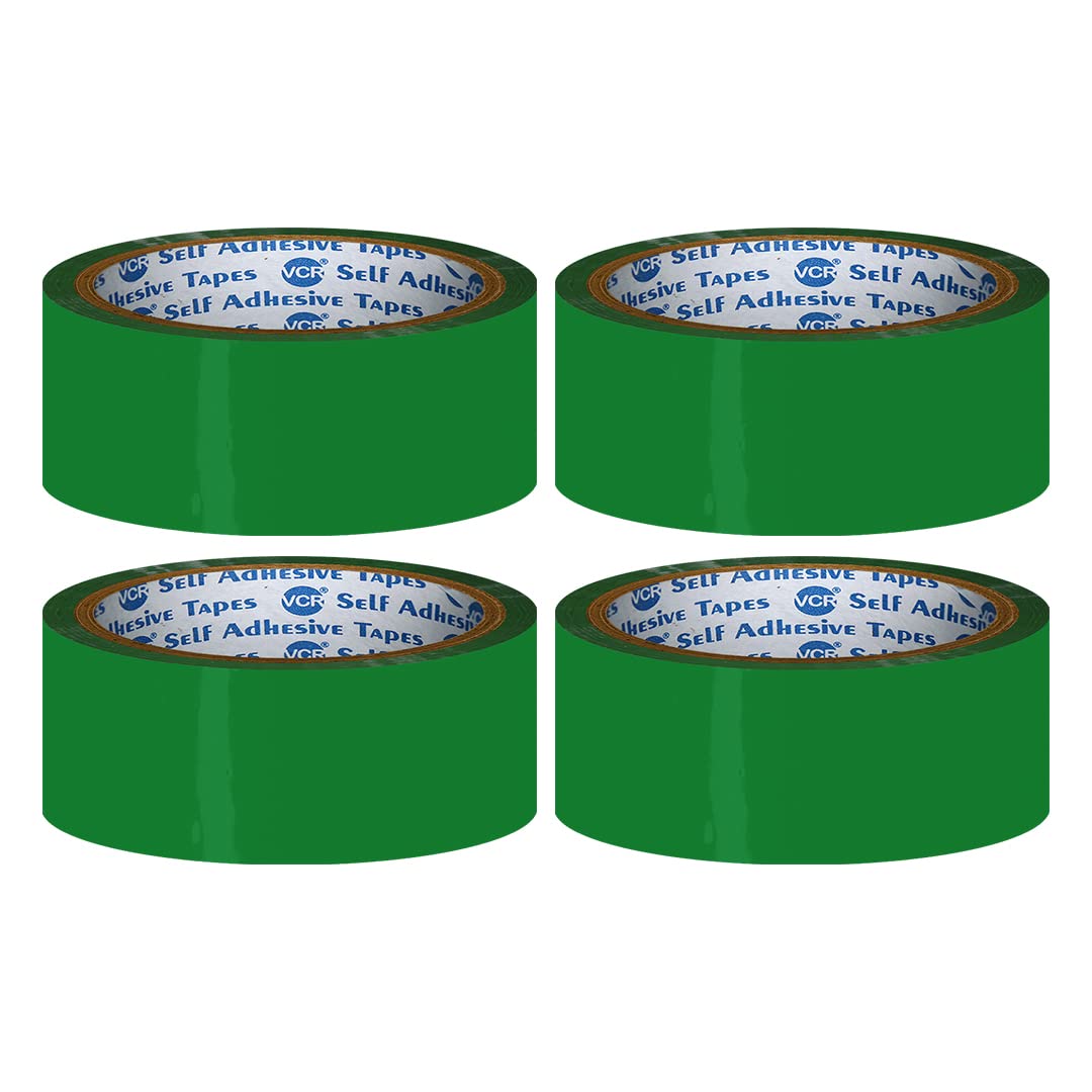 VCR Green Color Tape - 50 Meters in Length - 36mm / 1.5" Width - 04 Rolls Per Pack - BOPP Self Adhesive Tape for Arts and Craft use, Box Packing, Office and Home use (B07RWX6PTD) Amazon Price History, Amazon Price Tracker