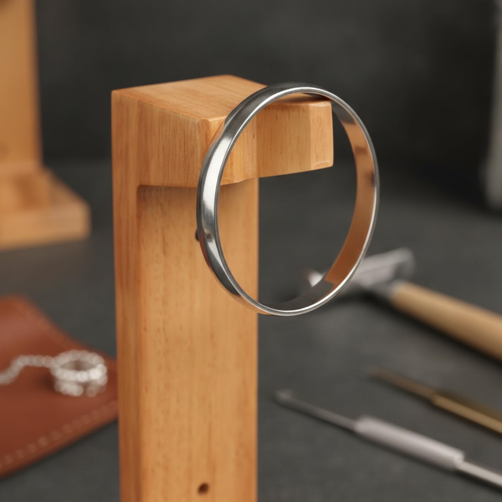 Supporto in Legno Durevole Staffa Resistente All'usura Utensile da Tornio per Gioiellieri, Artigiani, Laboratorio Orefice