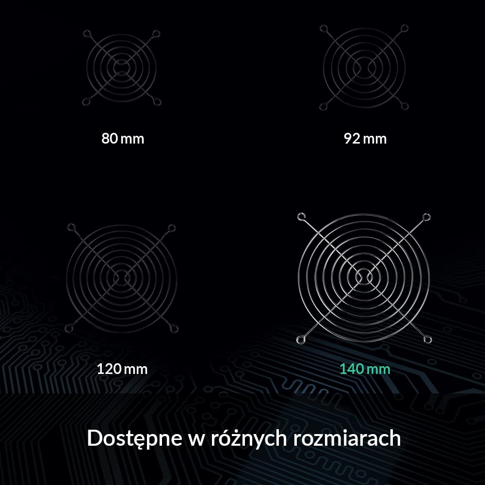 ARCTIC Fan Grill 140 mm - Stalowa osłona wentylatora, kratka wentylatora, przepuszczająca powietrze, dostępna w różnych rozmiarach