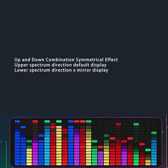 Music Spectrum Display, Audio Spectrum Analyzer 384 LED 1624RGB Colorful Voice Activated Rhythm Light with Clock 20 Dynamic 7 Color