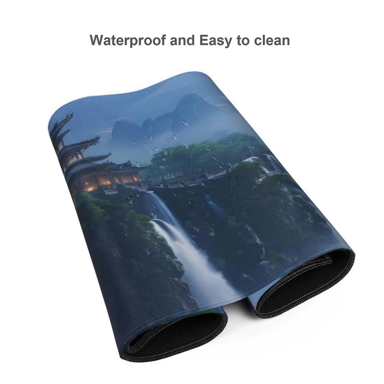 Podkładka pod mysz Jesienna podkładka pod mysz XXL 1200 x 400 mm, duża podkładka pod mysz na biurko dla graczy podkładka pod mysz w pałacu, z antypoślizgową gumową powierzchnią, Podkładka pod mysz XXL