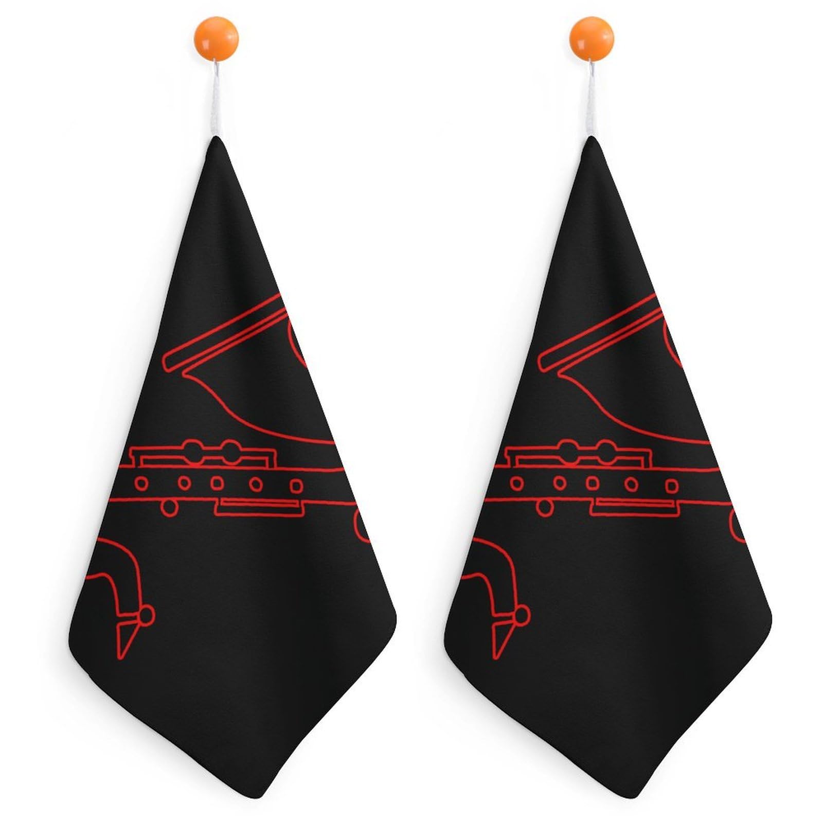 CGSBNGHA Saxophone Print Hand Towel Hanging Face Towels Cleaning Cloths Handkerchief for Bathroom Kitchen