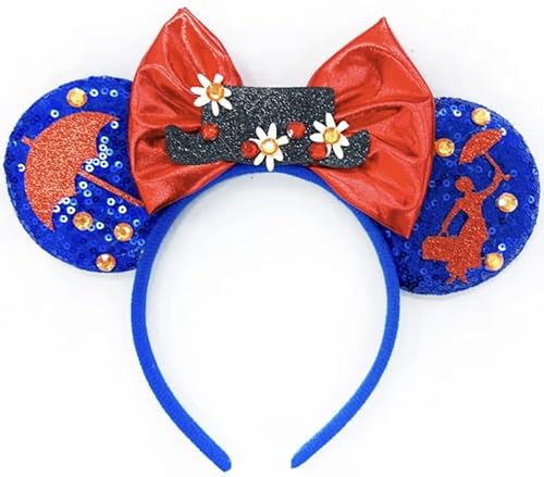 Miniatura 30 de CLGIFT Colección Minnie Ears - Ariel, arcoíris brillante, lentejuelas rojas clásicas y más colores disponibles