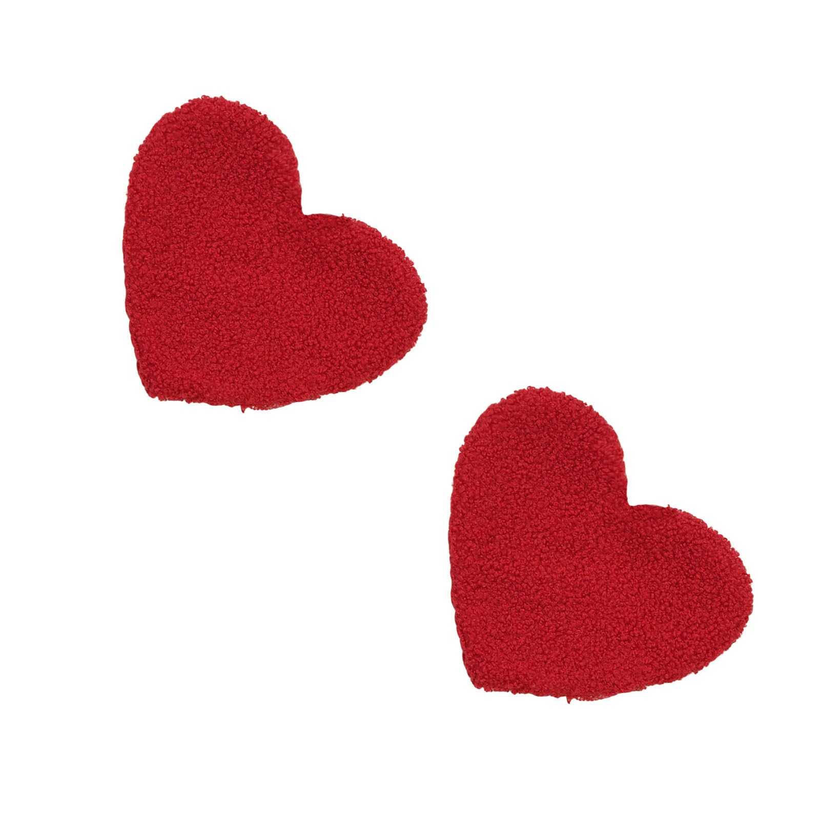 hogtnd Fleece Coaster, Heart-Shaped Design with Simple Design for Hot Drink Cups, Multicolour Fleece Coasters, Heart-Shaped Design for Coffee Cups and Table Decoration at Home