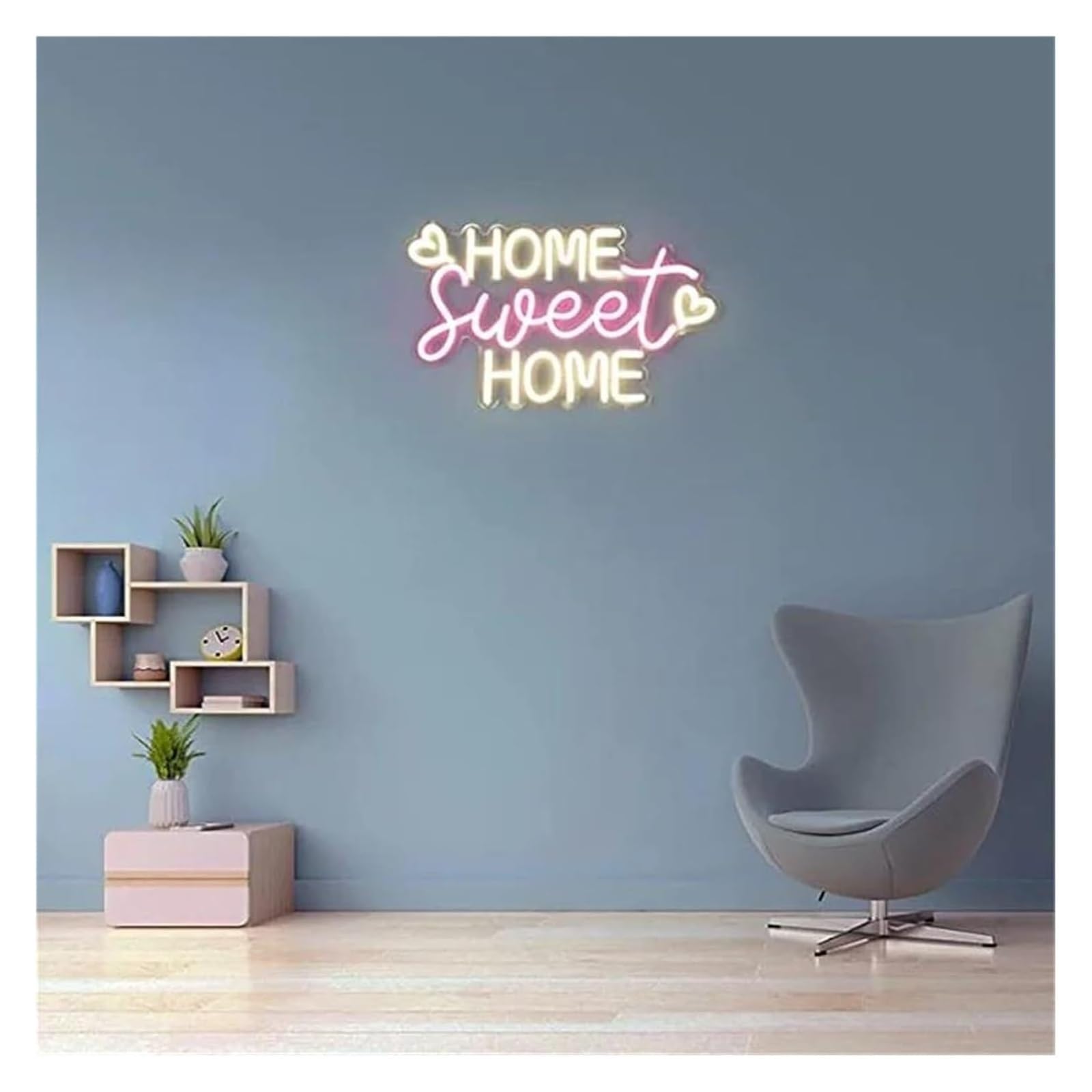 Luces de neón Letrero de neón decorativo para el hogar letras LED cálidas estilo estético 42 cm x 26