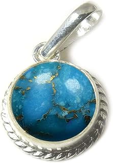 Elige tu color de 2 a 10 quilates forma redonda piedras preciosas naturales colgante hecho a mano Medallón