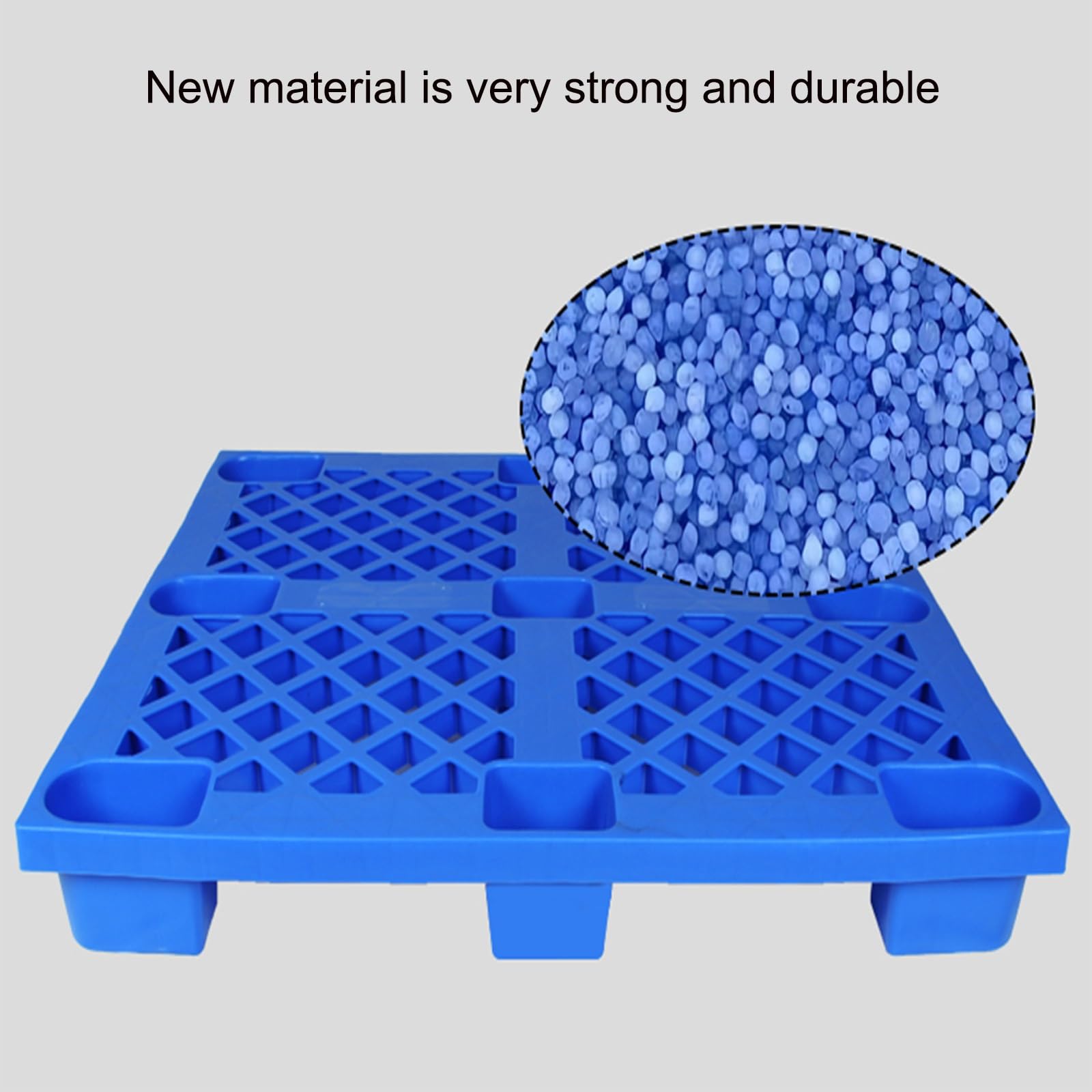 Palette en polyéthylène, grilles d'expédition, Palette de Sol légère, Bords Lisses et épais, Rend Le Plateau Plus Robuste, Les palettes sont soigneusement empilées (Couleur : Bleu, Taille :