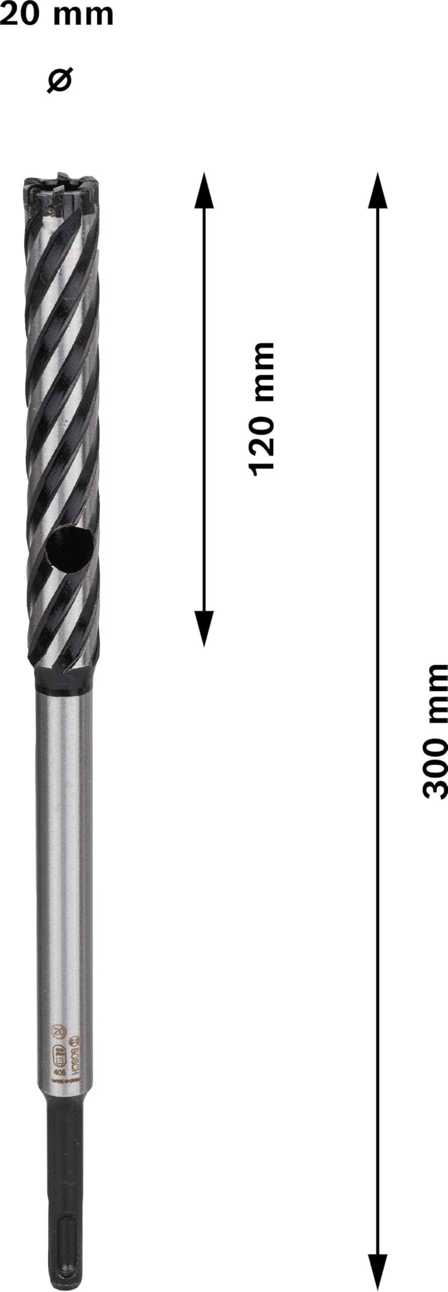 Bosch Accessories 2608586996 - Broca SDS-PLUS-9: 20x150x300, nero