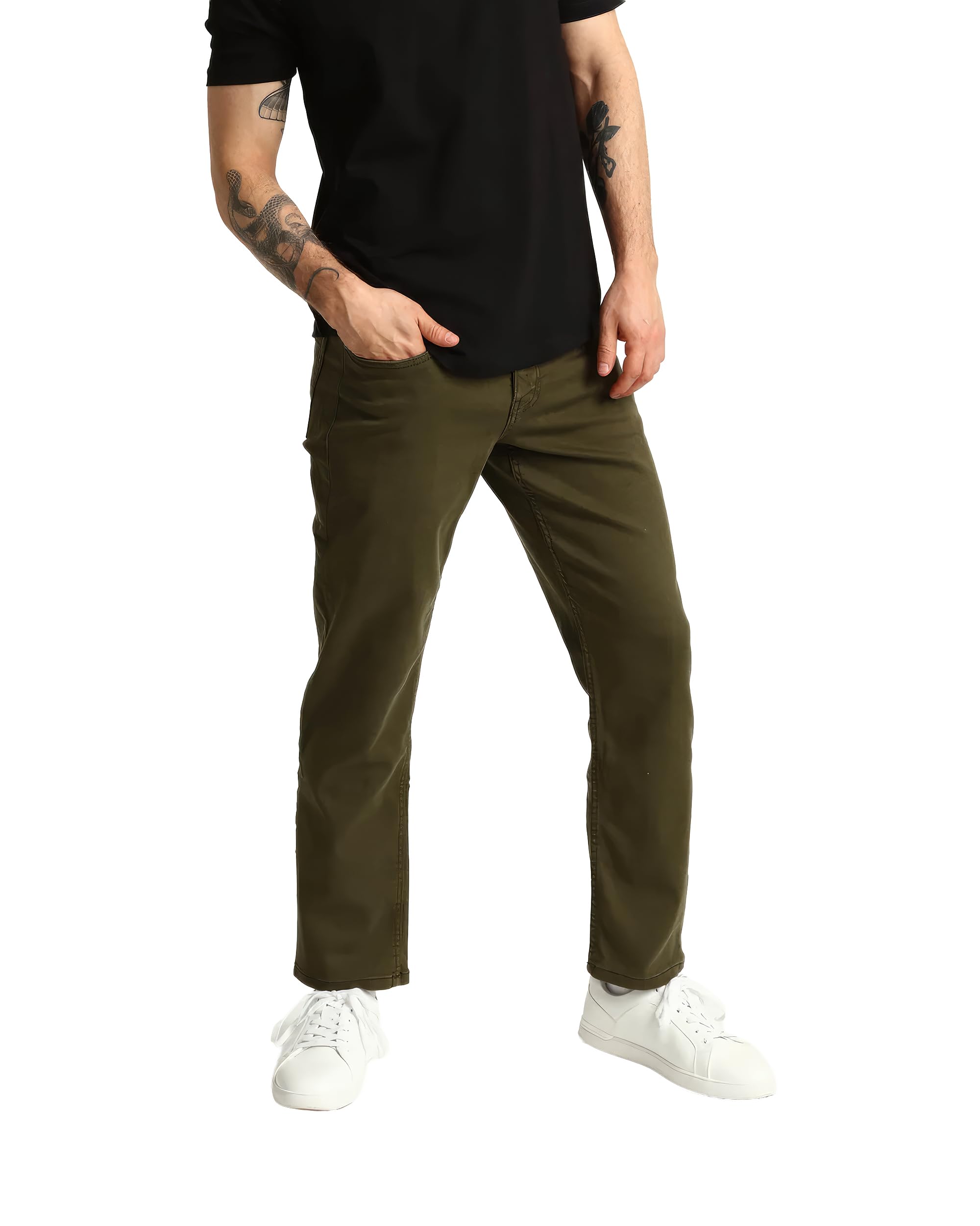 The Perfect Jean Denkhaki Khaki Pants for Men Athletic Fit