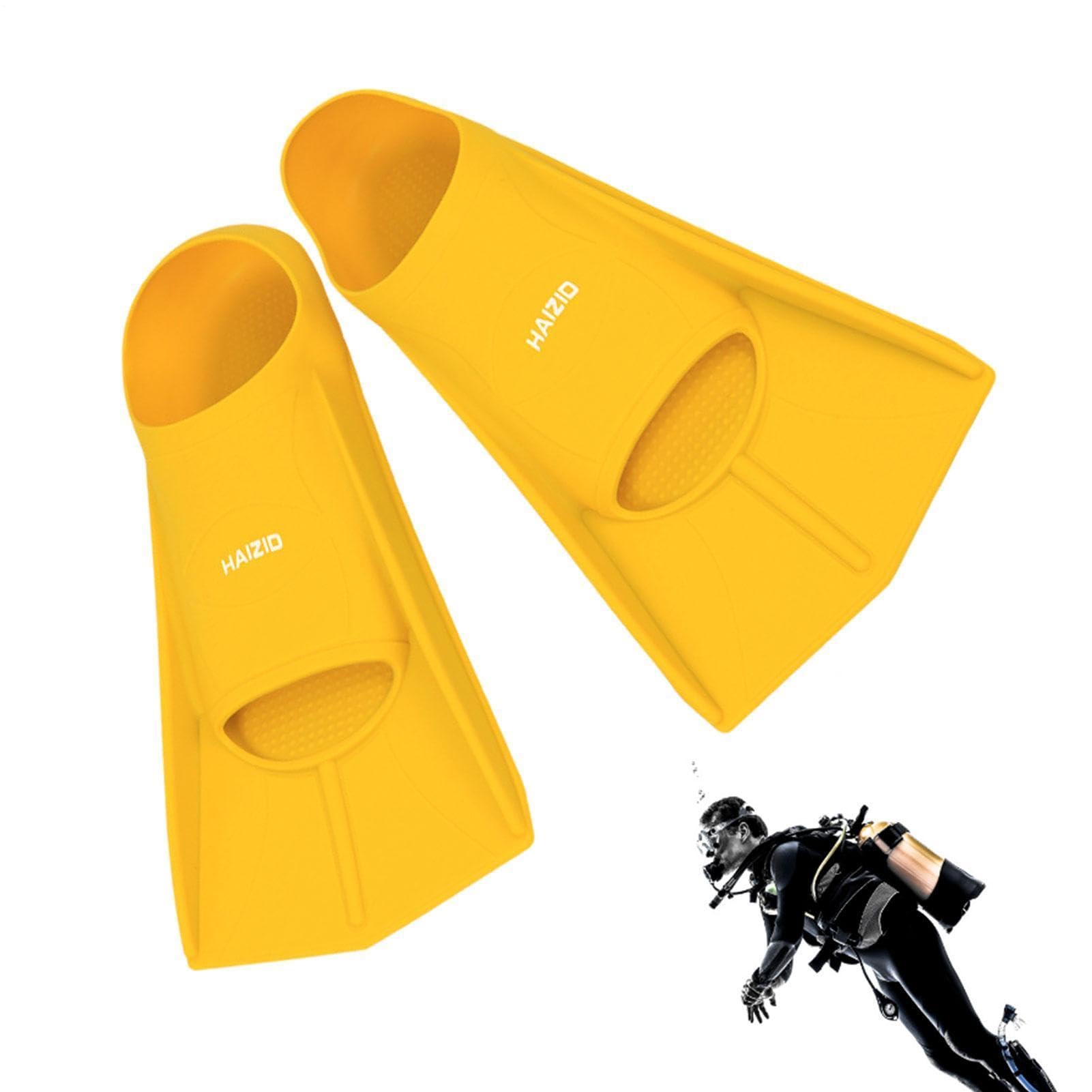 Flippers for Snorkeling,Silicone Anti Slip Swim Fins with Drainage Holes - Portable Swimming Aids for Men & Women, Soft Children & Adults Training Swim Gear
