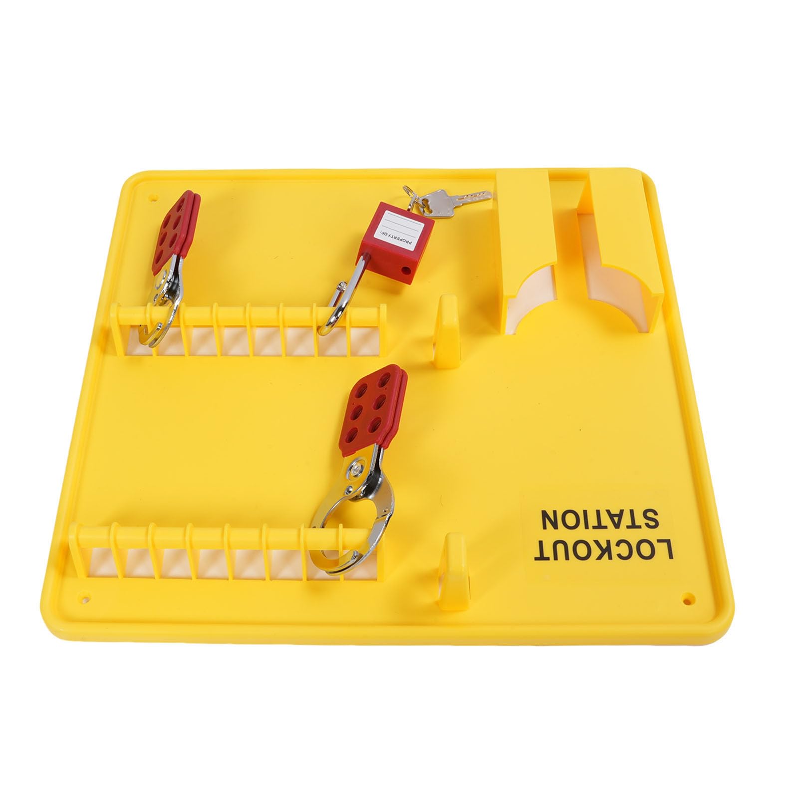 Blocco industriale Tagout Station Board PC Montaggio a parete Lock Out Tag Out Kit con 16 Lucchetti 20 4 Hasp Lock per la sicurezza