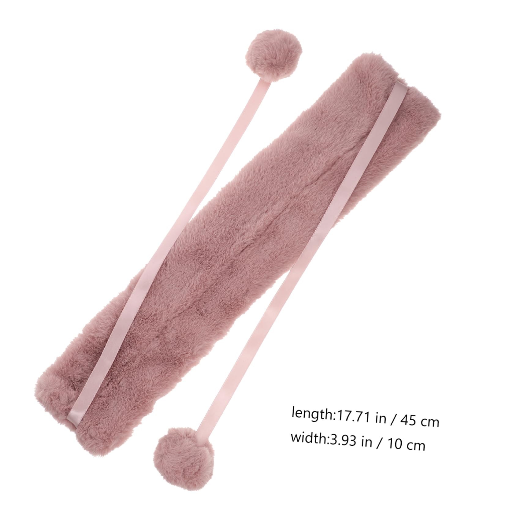 SHERCHPRY 2 Uds Bufanda De Felpa Cuello De Piel De Conejo Sintético Bufanda Rosa De Piel Sintética Cuello De Piel Sintética Cuello Desmontable