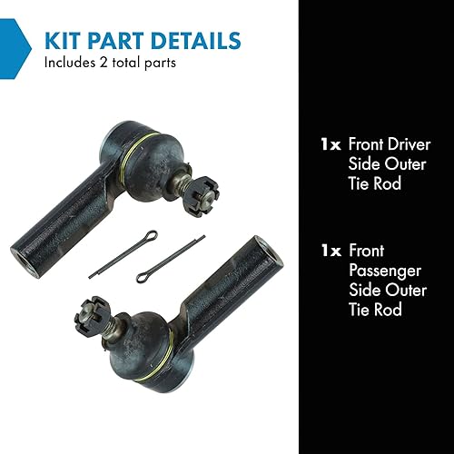 Miniatura 283 de TRQ Juego de barras de acoplamiento exteriores compatibles con Chevrolet Cruze Volt 2016-2019