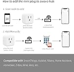 Minoston Z-Wave Sortie Mini Socket enfichable, Hub Z-Wave requis 800 Series Plug Zwave répéteur intégré/extendeur de portée, travailler avec SmartThings, Wink, Alexa, assistante Google, FCC Inscrit (MP21Z)