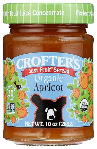 Crofter's Orgánico, Just Fruit Spread, Albaricoque, 10 oz (283 g) (paquete de 3)