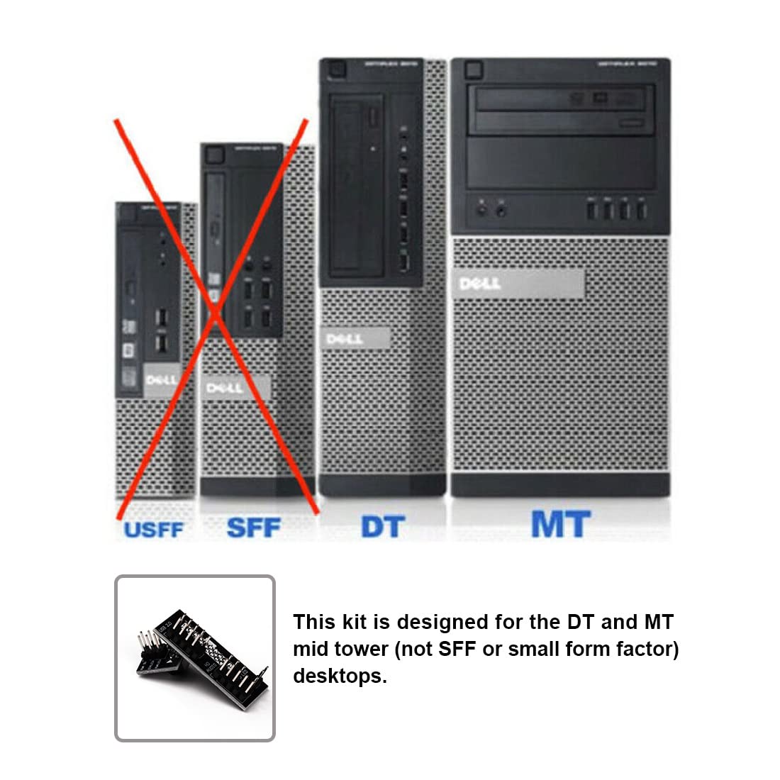 Dell Optiplex Header Adapter - USB & Audio -8