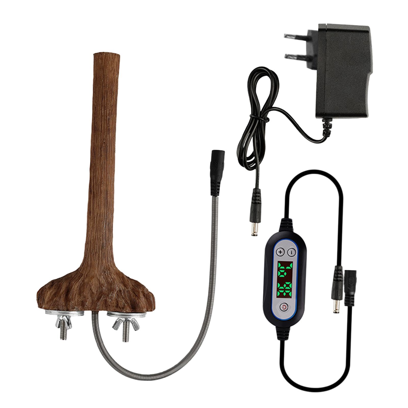 Perchoir chauffant destiné aux oiseaux, chauffage thermostatique pour cage à oiseaux, perchoir chauffé pour perruches, perroquets, calopsittes, protection contre le froid, installation facile