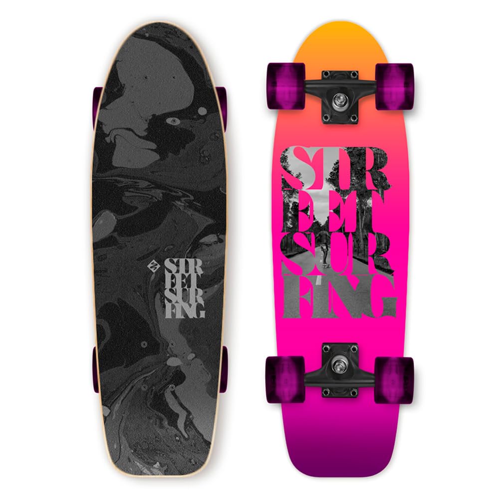 Cruiser Kicktail 28" Free Soul Cruiser Compact Maple avec axes Seagull, Roues 60 mm et ABEC 9
