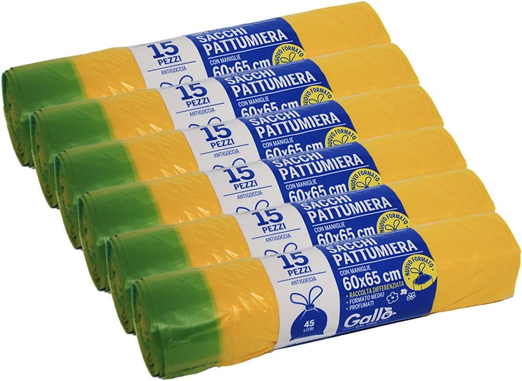 Domopak Müllsäcke Medium - 15 Stück - Mittelgroße Abfallbeutel Für Haushalt & Büro