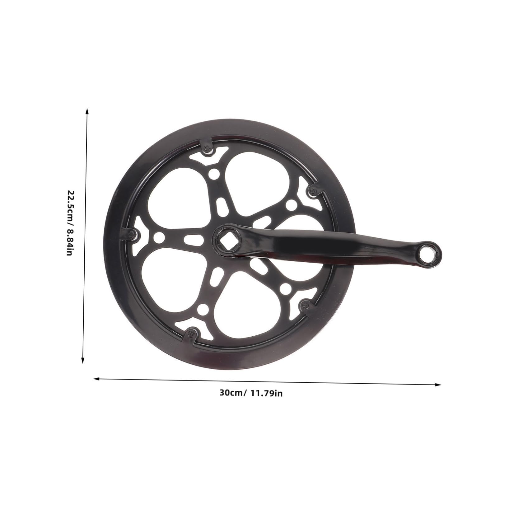 Alipis Guarnitura Pedivella Bici Singola velocità in Ferro Nero 170mm 52 Denti, Accessori per Biciclette Facile da Installare per Bici da Strada