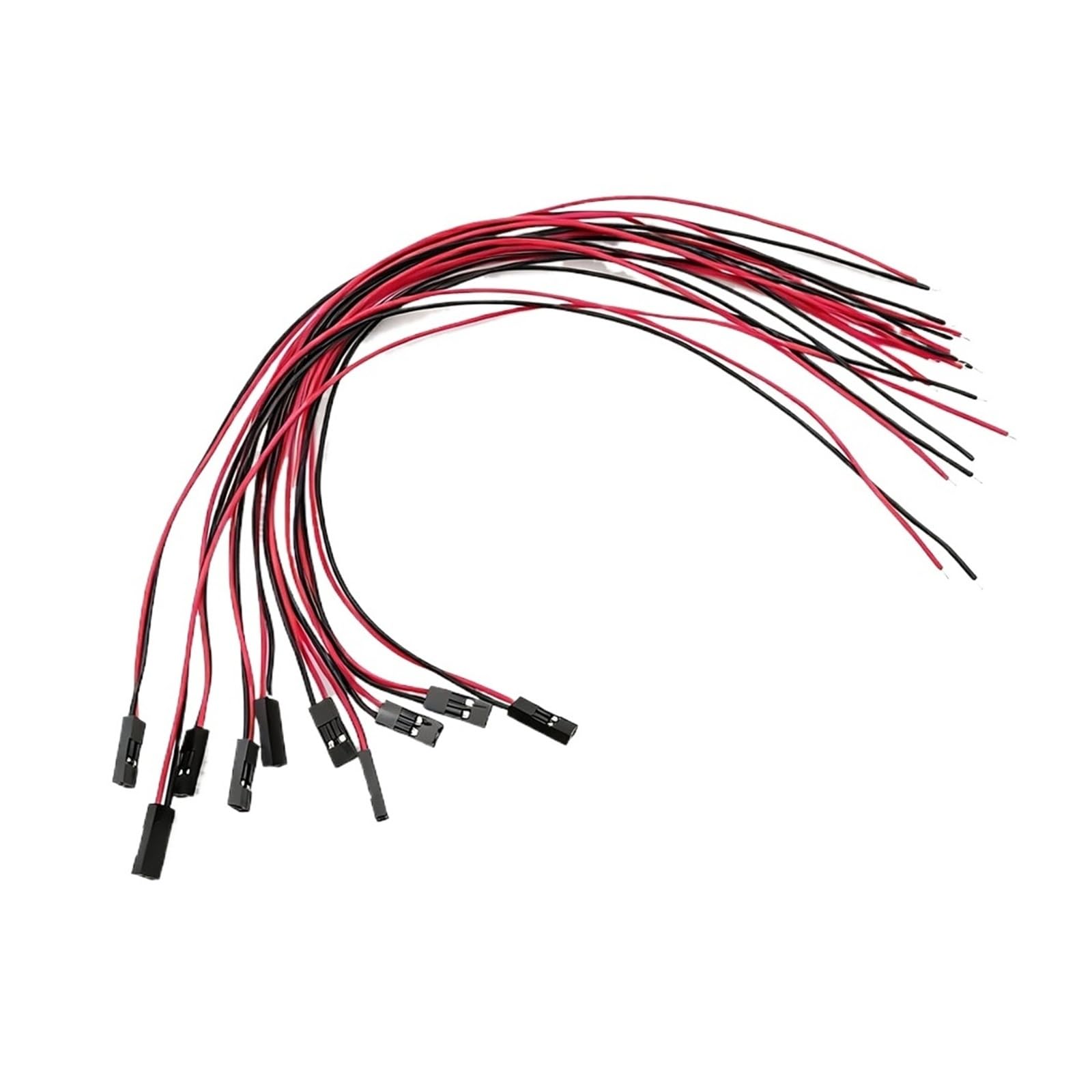 10-50Pcs 2 Pin .54mm Pitch Weibliche Jack for Dupont Stecker 2P Buchse Mit 26AWG PVC Draht Jumper Kabel for Linie PCB DIY(Length 30CM,50Pcs)
