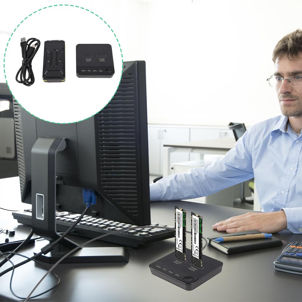 M.2 SSD Duplicatore 1Gbps Dual-Bay Cloner USB C - Dettaglio