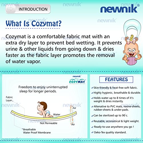 Image of Dry Sheet Quick Waterproof Breathable Bed Protector & Crib Sheet (Size: 140cm X 220cm) Firoza, Single Bed