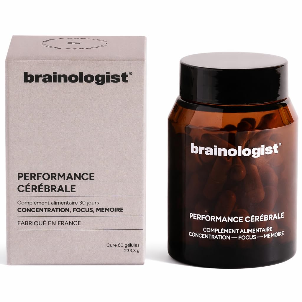 Performance Cérébrale 30J – Focus, Concentration & Mémoire – Bacopa Aronia Ginseng – Formule Neurosciences – Anti-Stress Cognitif – Fabriqué en France
