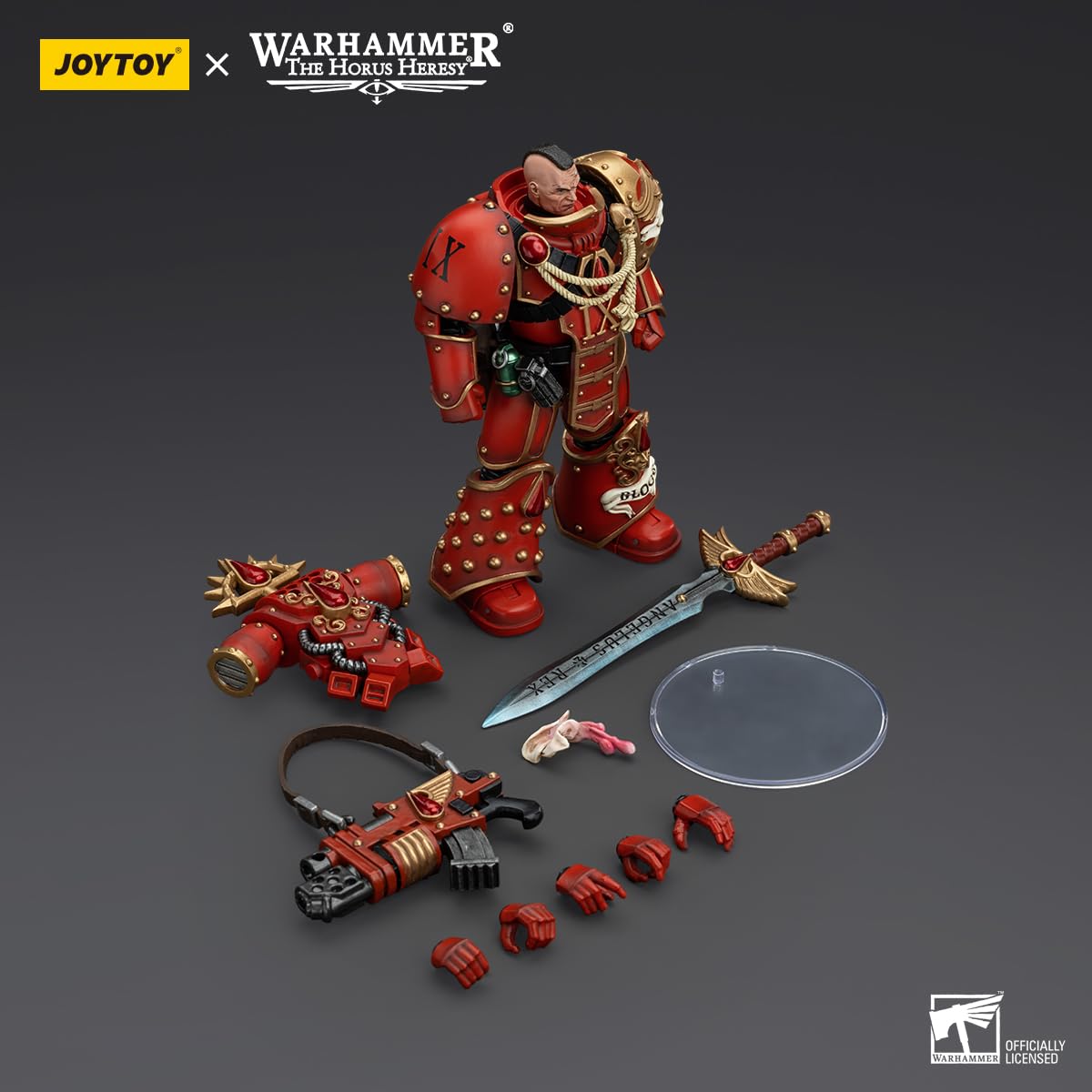 TOYVERSE JOYTOY 1/18 Action Figure Warhammer The Horus Heresy, Blood Angels Raldoron First Captain of The Blood Angels, Movable Joints, Character Model, Ages 15+