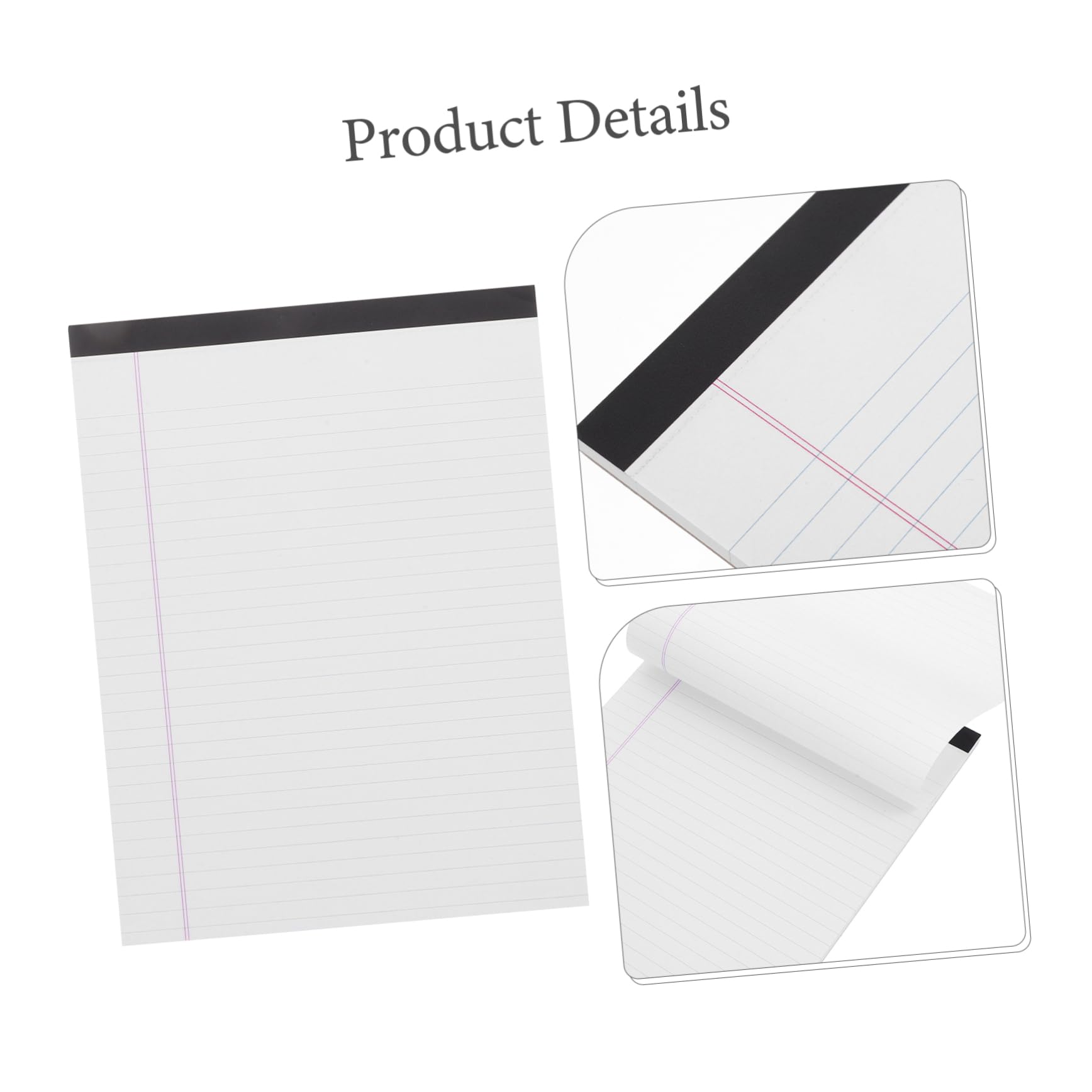 SHOWERORO Blocchi Legali A4 a Righe Larghe 4 Pezzi Retro in Cartone Spesso, Blocco Note Legale Strappo Facile Per Studenti, Carta Resistente All’inchiostro Per Ufficio, Scuola e Casa