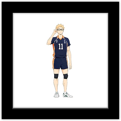 Trends International Gallery Pops Haikyu!! - Póster de pared de Kei Tsukishima #11, 12 x 12 pulgadas, versión de marco negro