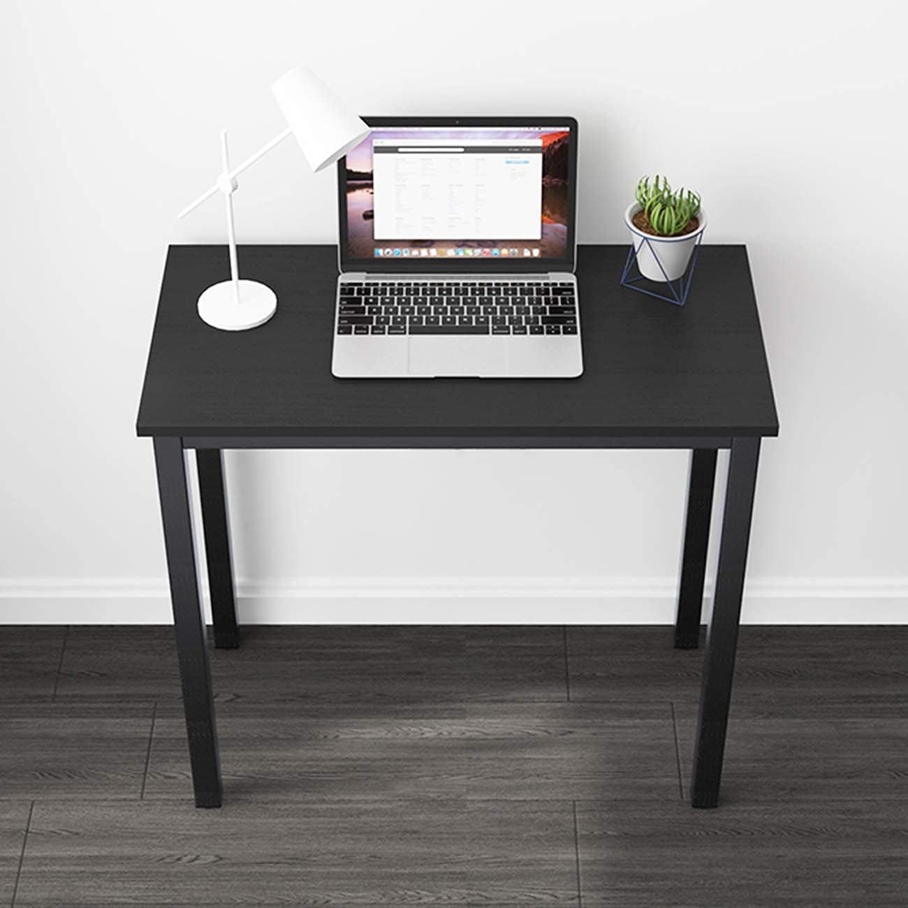 DlandHome 31.5 inch Computer Desk Home Office Table Writing Desk Study Table Gaming Desk Workstation, Black