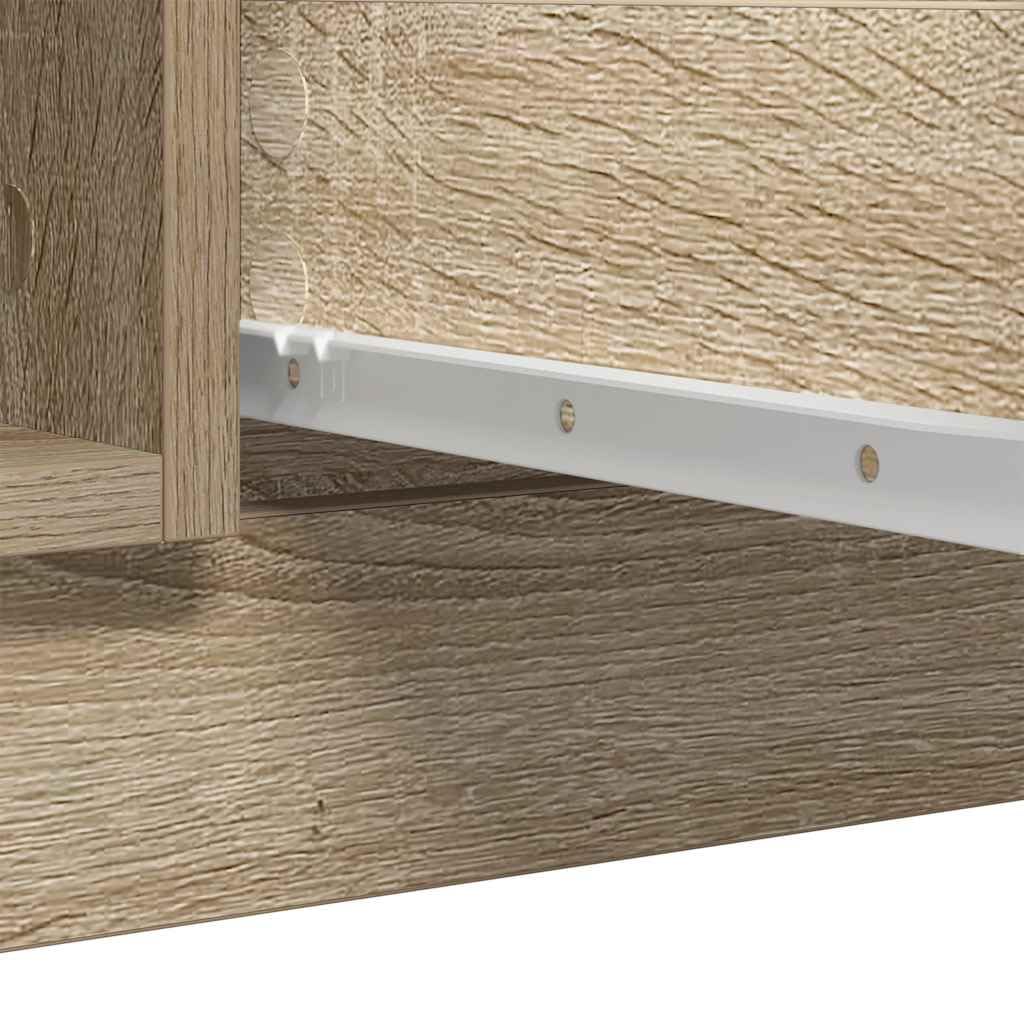 vidaXL Aparador con cajones Roble Sonoma 100,5x35x76 cm, Armario de almacenaje, Mueble aparador, Mueble de Pasillo, Mueble Buffet