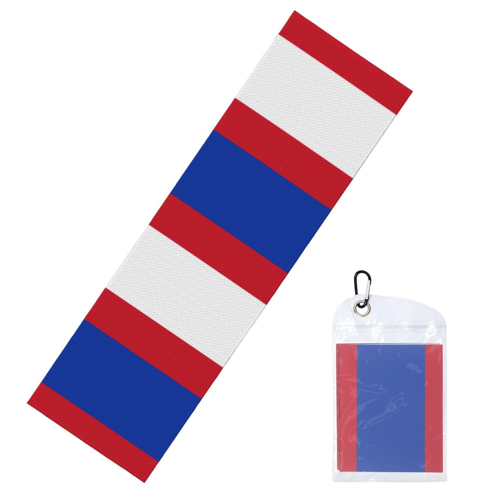 HGIUYDRD Flag of the Sorbs Print Cooling Sports Towel with PVC Carry Bag for Gym, Beach, Golf and World Cup Events