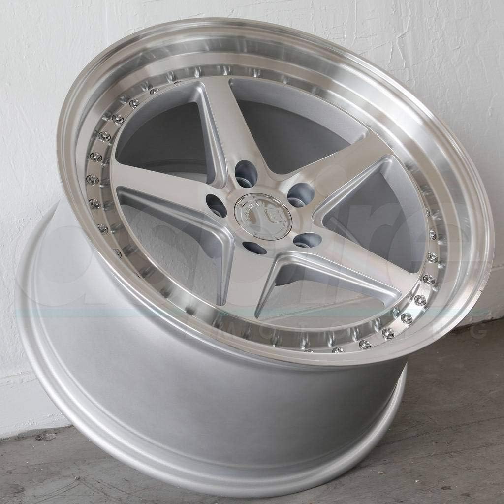 Aodhan DS-05 Custom Wheel - 18x9.5, 35 Offset, 5x100 Bolt Pattern, 73.1mm Hub - Silver with Machined Face Rim