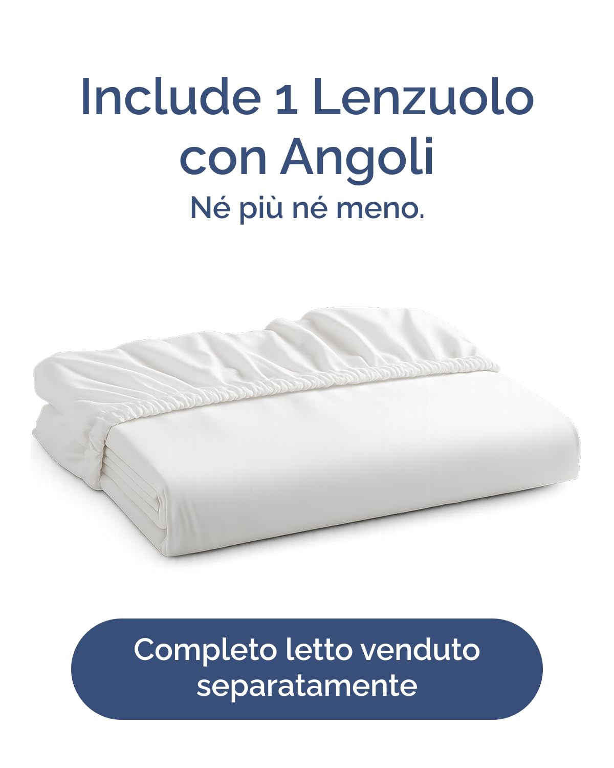 Lenzuolo con angoli 180x200 Bianco, profondità 30 cm - Lussuoso lenzuolo con angoli - Per materassi fino a 30 cm (12") di altezza - Morbido, senza pieghe e traspirante - 180x200 - singola