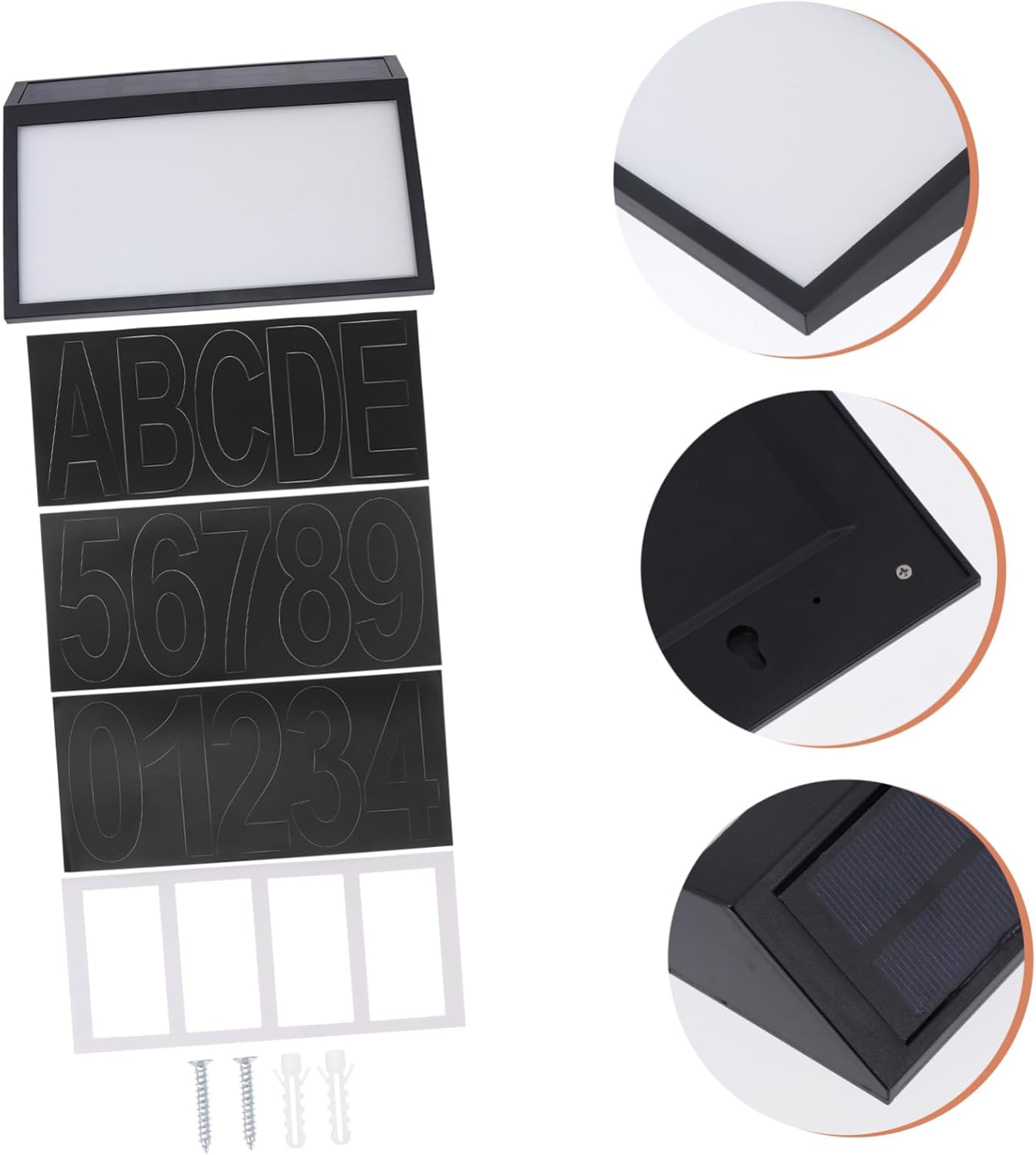 DOITOOL Solar-powered House Light Led Address Sign Solar Number Plaque Weatherproof Garden Door Lighting