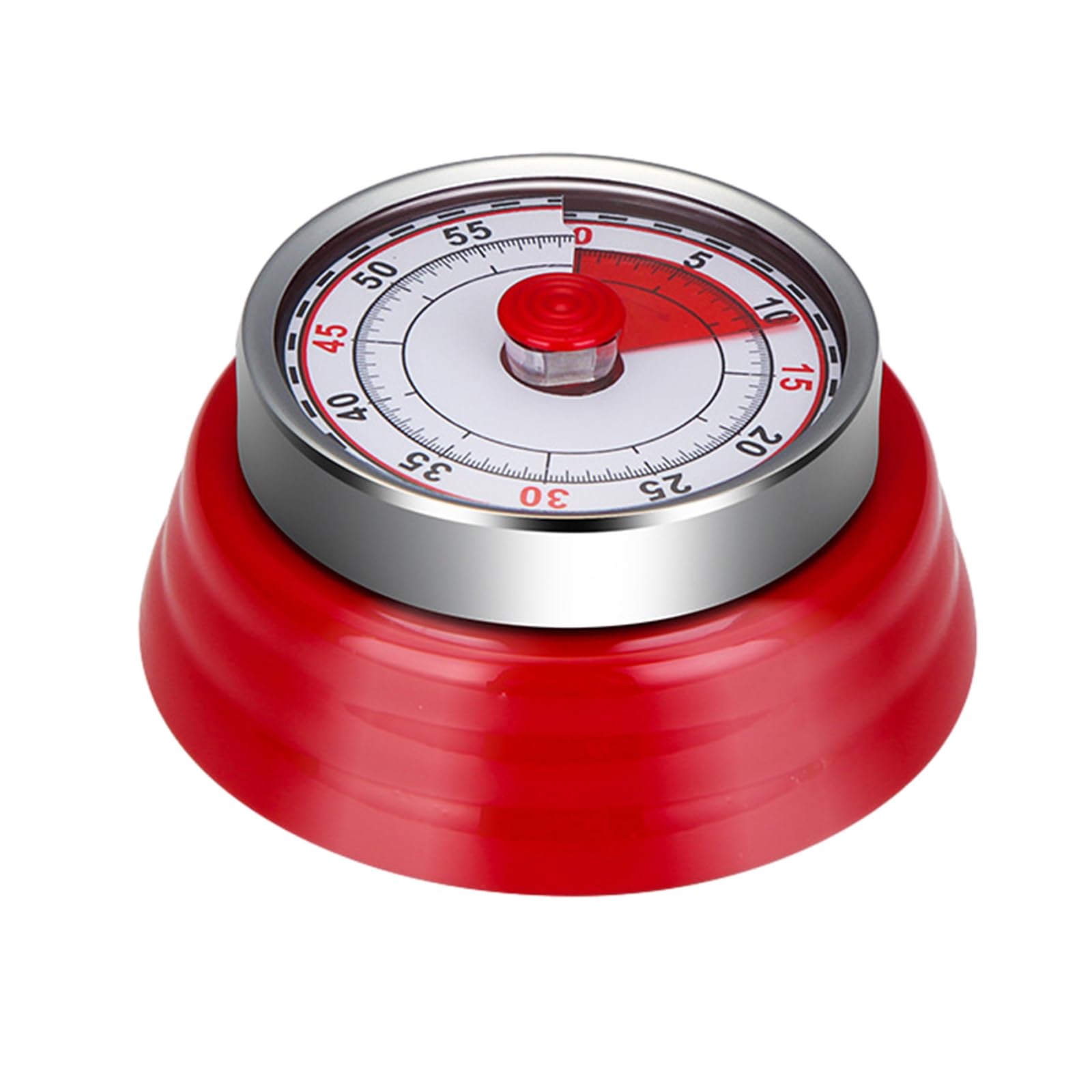 Kitchen Timer Magnetic Kitchen Timer Mechanical Red Visual Timer Children Analog Timer for Kitchen, Cooking, Baking (1-60 Minutes)