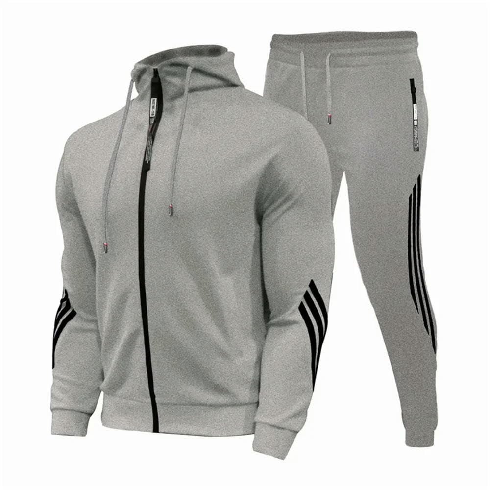 ZBDP męski dres do biegania, sweter, bluza z kapturem, kurtka, spodnie dresowe, 2-częściowy garnitur, moda męska, casualowa kurtka jesienno-zimowa.