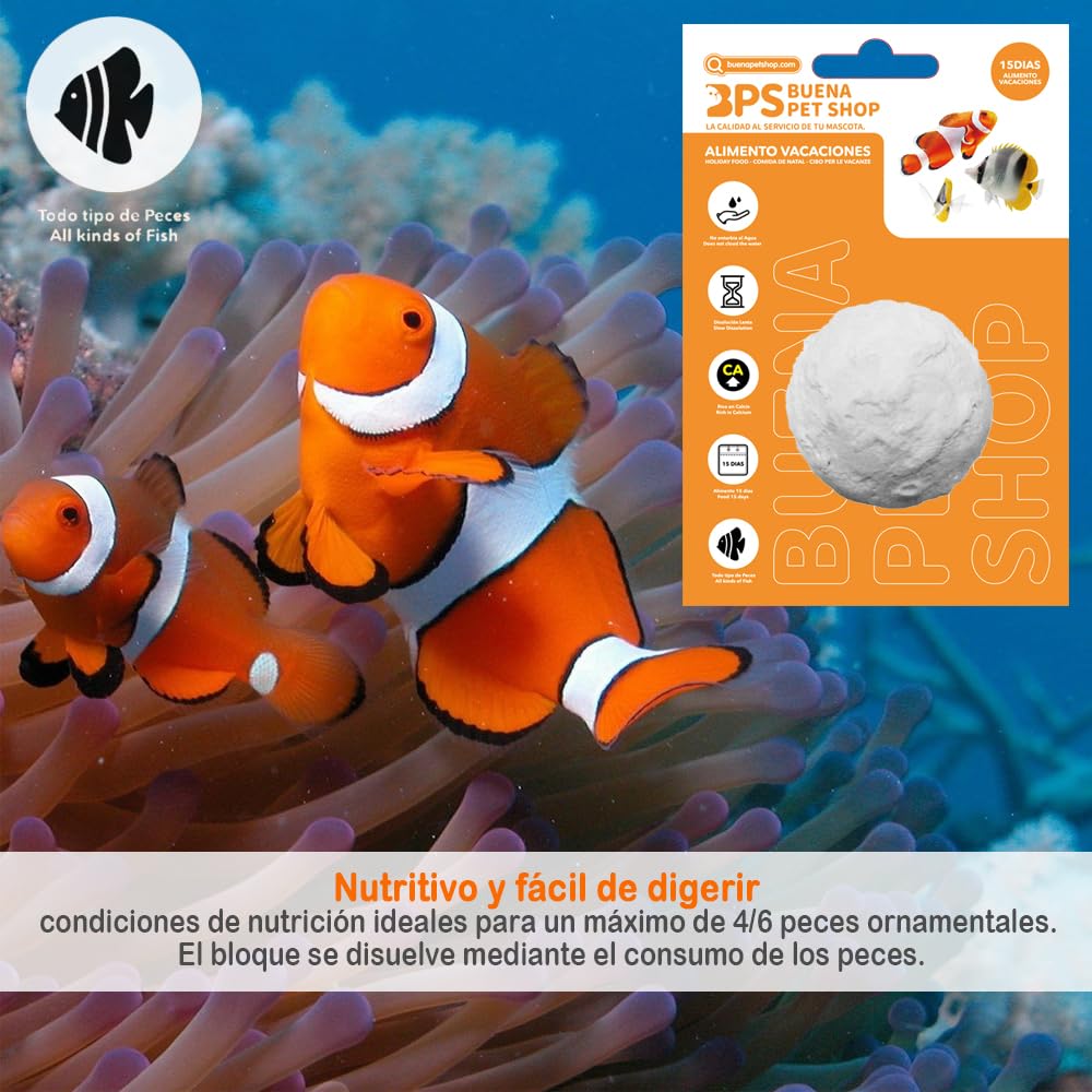 BPS Fischfutter 4-teilig - 15 Tage Urlaubsfutter Für Aquarienfische